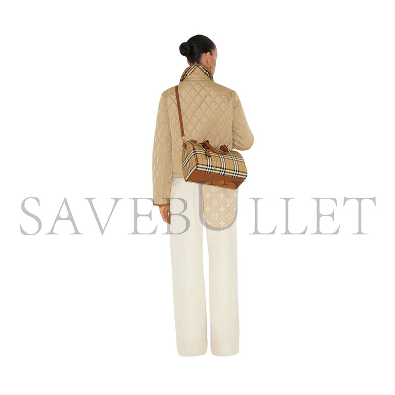 BURBERRY MEDIUM CHECK BOWLING BAG 81190491 (30*21*14.5cm)